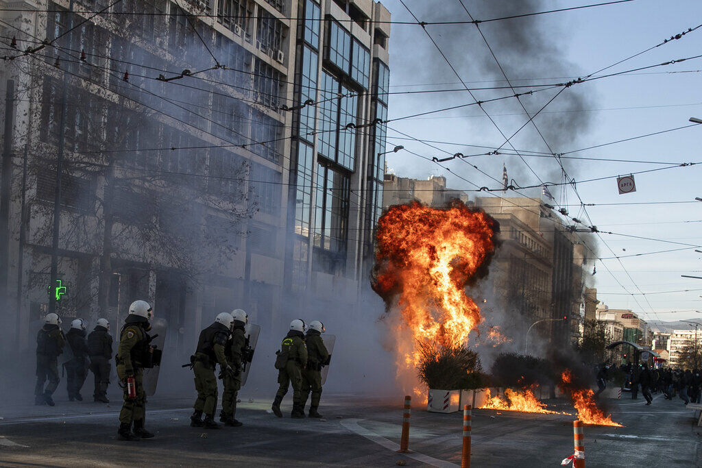 APTOPIX Greece Students Protest